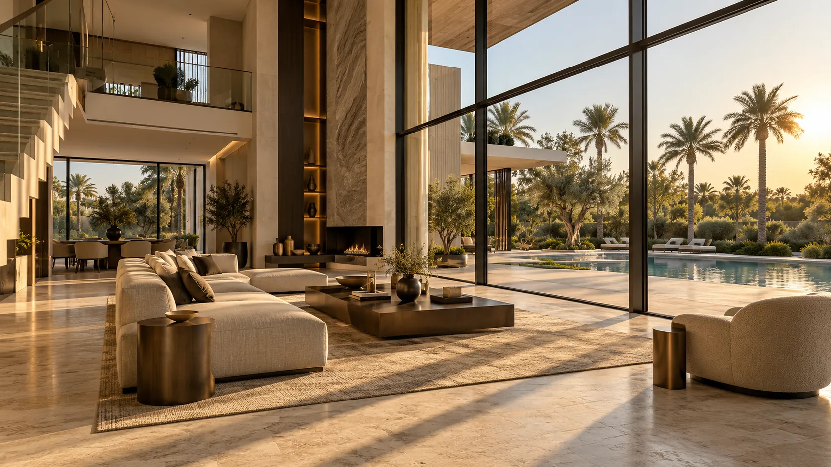 Illustrative living room showing the relationship between layout and light